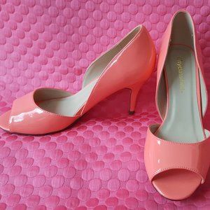 NEW IN BOX! Salmon Pink d'Orsay Style Heels  Sz. 8